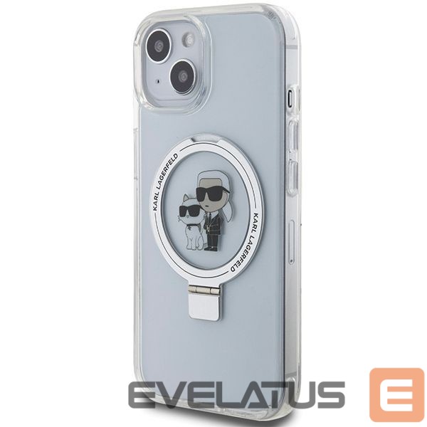 Чехол на заднюю панель Karl Lagerfeld Karl Lagerfeld Ring Stand Karl&Choupette MagSafe case for iPhone 14 / 15 / 13 - white