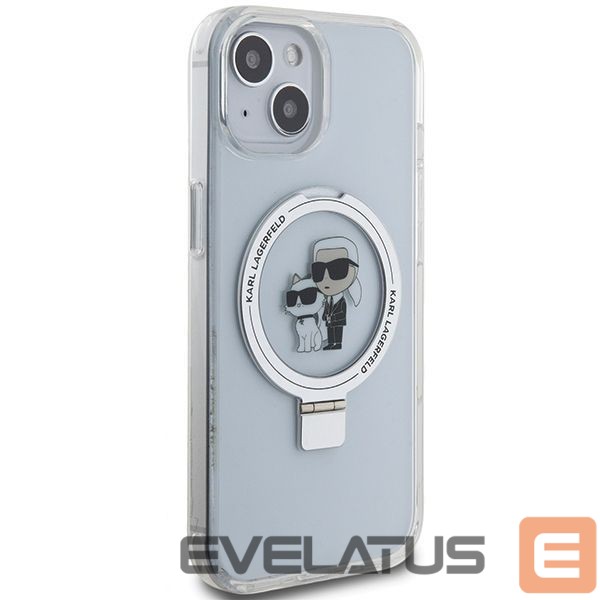 Чехол на заднюю панель Karl Lagerfeld Karl Lagerfeld Ring Stand Karl&Choupette MagSafe case for iPhone 14 / 15 / 13 - white