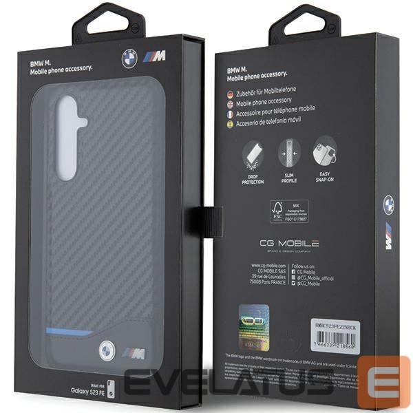 Чехол на заднюю панель BMW BMW BMHCS23FE22NBCK S23 FE S711 black/black Leather Carbon