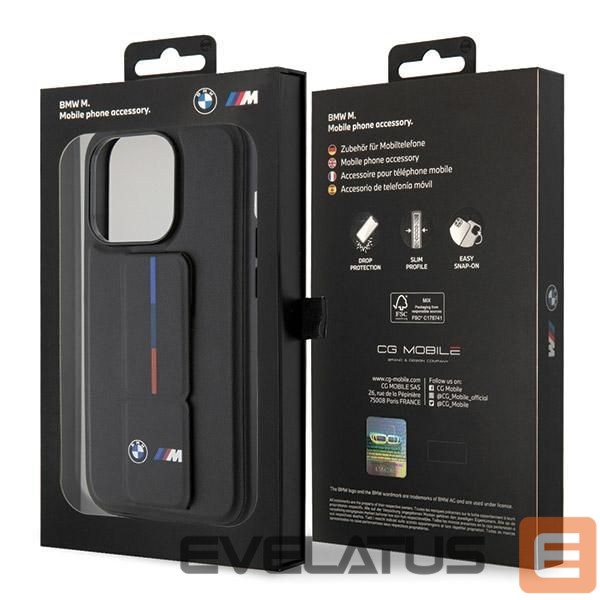 Чехол на заднюю панель BMW BMW Grip Hot Stamp case for iPhone 15 Pro - black