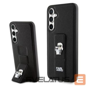 Чехол на заднюю панель Karl Lagerfeld  Karl Lagerfeld Gripstand Saffiano Karl&Choupette Pins case for Samsung Galaxy S23 FE - black 