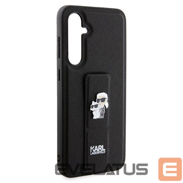 Чехол на заднюю панель Karl Lagerfeld Karl Lagerfeld Gripstand Saffiano Karl&Choupette Pins case for Samsung Galaxy S23 FE - black