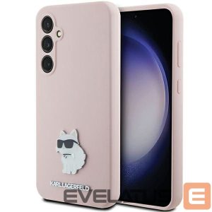 Чехол на заднюю панель Karl Lagerfeld  Karl Lagerfeld Silicone Choupette Metal Pin case for Samsung Galaxy S23 FE - pink 