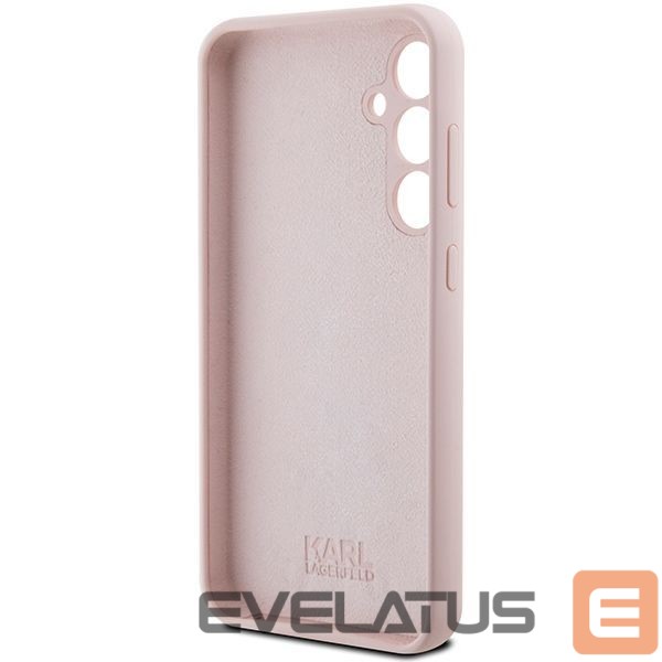 Чехол на заднюю панель Karl Lagerfeld Karl Lagerfeld Silicone Choupette Metal Pin case for Samsung Galaxy S23 FE - pink