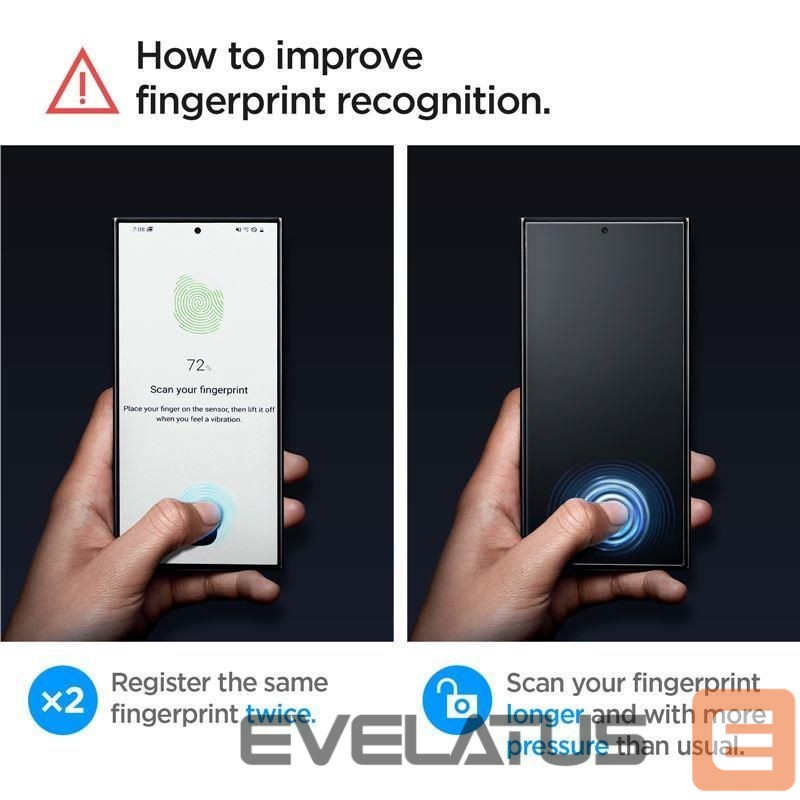 Другой аксессуар для телефона Spigen Spigen Glas.tR EZ Fit Tempered Glass for Samsung Galaxy S24 Ultra - 2 pcs.