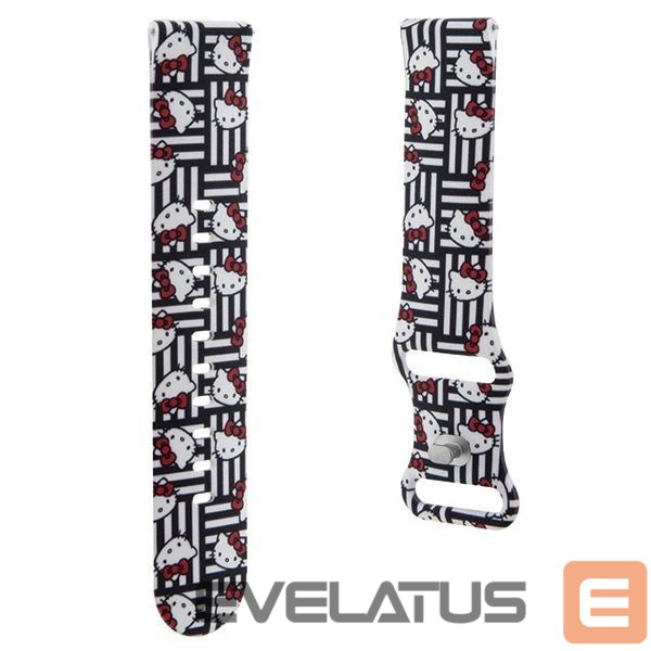 Другой аксессуар для телефона Hello Kitty Hello Kitty Silicone Heads & Stripes universal 22mm - black