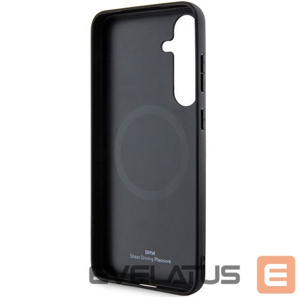 Другой аксессуар для телефона BMW BMW BMHMS24M23RDCLK S24+ S926 black/black hardcase Signature Leather Textured & Line MagSafe