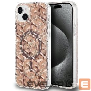 Чехол на заднюю панель Guess  Guess IML GCube MagSafe case for iPhone 15 / 14 / 13 - brown