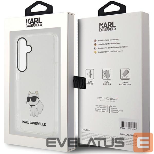 Чехол на заднюю панель Karl Lagerfeld Karl Lagerfeld KLHCS24MHNCHTCT S24+ S926 transparent hardcase IML Choupette