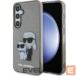 Чехол на заднюю панель Karl Lagerfeld  Karl Lagerfeld KLHCS24MHNKCTGK S24+ S926 black/black hardcase Glitter Karl&Choupette 