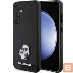 Чехол на заднюю панель Karl Lagerfeld  Karl Lagerfeld KLHCS24SPSAKCMPK S24 S921 hardcase black/black Saffiano Karl & Choupette Metal Pin 