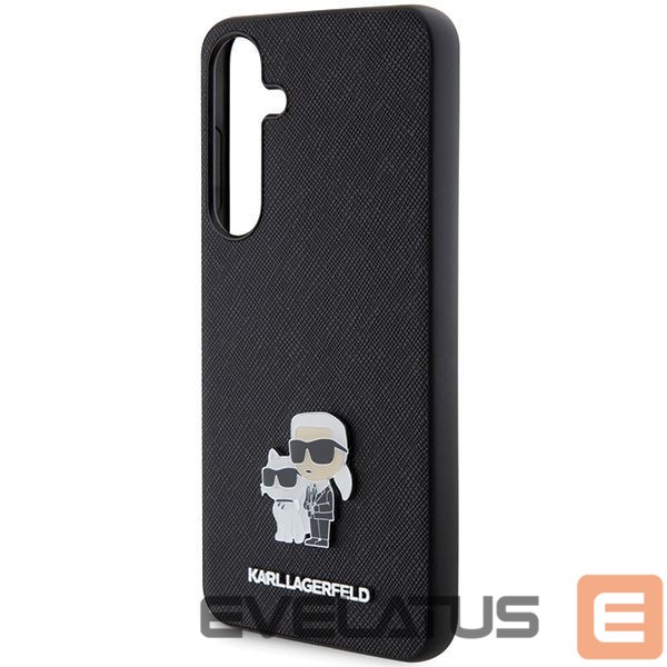 Чехол на заднюю панель Karl Lagerfeld Karl Lagerfeld KLHCS24SPSAKCMPK S24 S921 hardcase black/black Saffiano Karl & Choupette Metal Pin