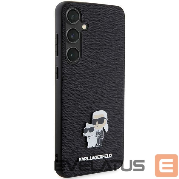 Чехол на заднюю панель Karl Lagerfeld Karl Lagerfeld KLHCS24SPSAKCMPK S24 S921 hardcase black/black Saffiano Karl & Choupette Metal Pin