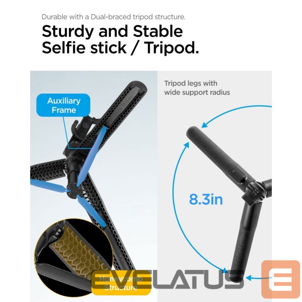 Другой аксессуар для телефона Spigen Spigen S560W Bluetooth Selfie Stick with Tripod - Black