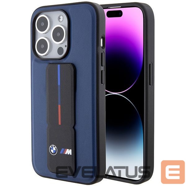 Чехол на заднюю панель BMW BMW M Grip Stand Bicolor case for iPhone 15 Pro - navy blue