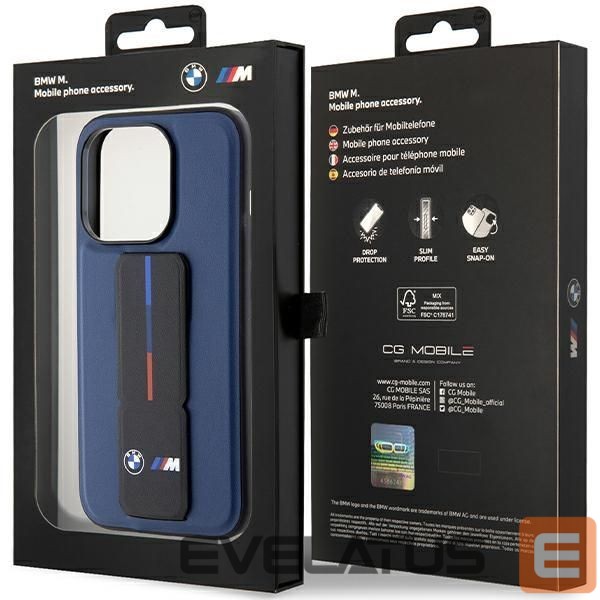 Чехол на заднюю панель BMW BMW M Grip Stand Bicolor case for iPhone 15 Pro - navy blue
