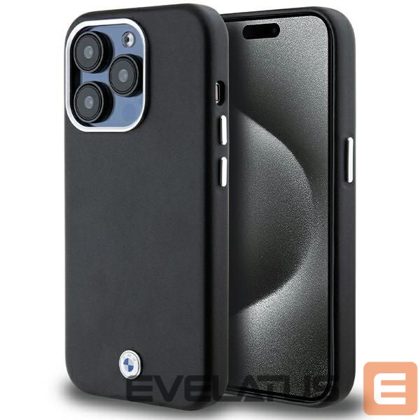 Чехол на заднюю панель BMW BMW Signature Wrapped Metal MagSafe case for iPhone 14 Pro - black