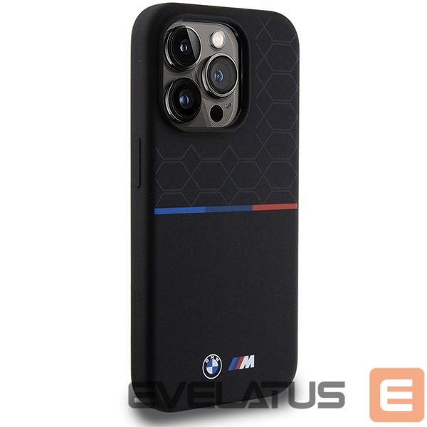 Чехол на заднюю панель BMW BMW M Silicone Pattern MagSafe case for iPhone 15 Pro - black
