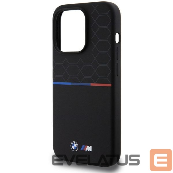 Чехол на заднюю панель BMW BMW M Silicone Pattern MagSafe case for iPhone 15 Pro - black