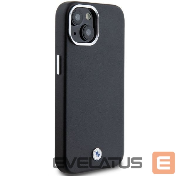 Чехол на заднюю панель BMW BMW Signature Wrapped Metal MagSafe Case for iPhone 15/14/13 - Black