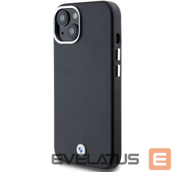Чехол на заднюю панель BMW BMW Signature Wrapped Metal MagSafe Case for iPhone 15/14/13 - Black