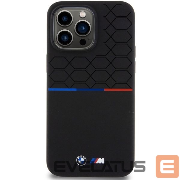 Чехол на заднюю панель BMW BMW M Silicone Pattern MagSafe case for iPhone 15 Pro Max - black