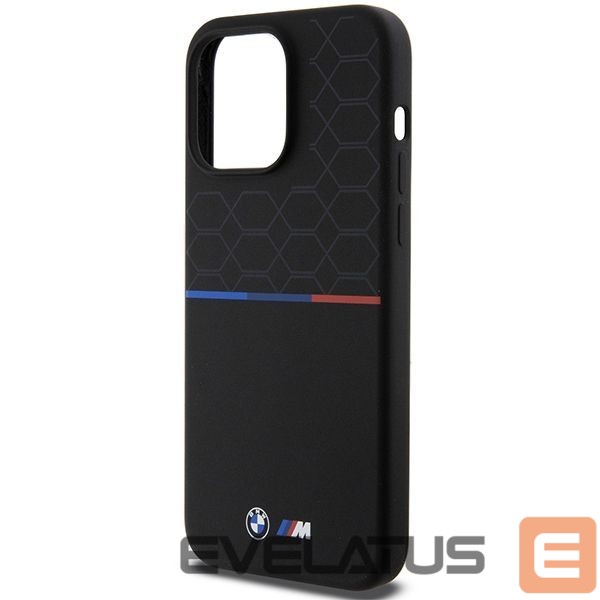 Чехол на заднюю панель BMW BMW M Silicone Pattern MagSafe case for iPhone 15 Pro Max - black