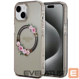 Другой аксессуар для телефона Guess  Guess IML Flowers Wreath MagSafe case for iPhone 15 / 14 / 13 - black 