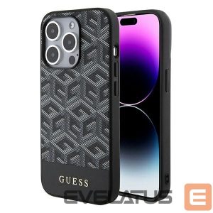 Чехол на заднюю панель Guess  Guess GCube Stripes MagSafe case for iPhone 15 Pro Max - black