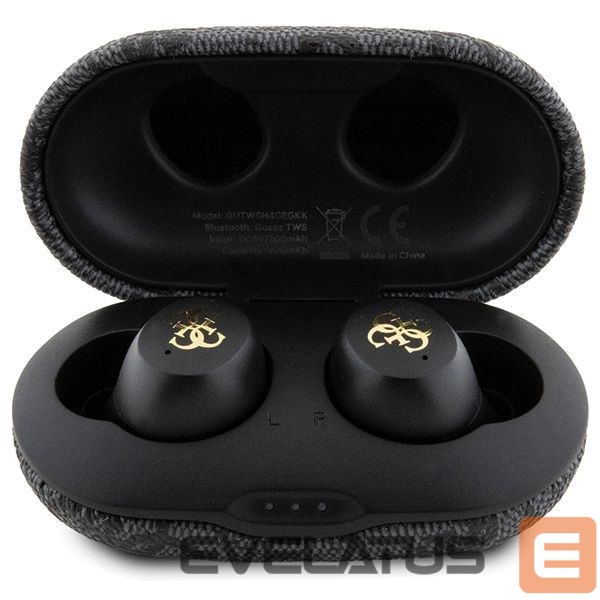 Чехол на заднюю панель Guess TWS Guess 4G Metal Bluetooth headphones with ENC docking station - black