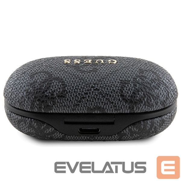 Чехол на заднюю панель Guess TWS Guess 4G Metal Bluetooth headphones with ENC docking station - black