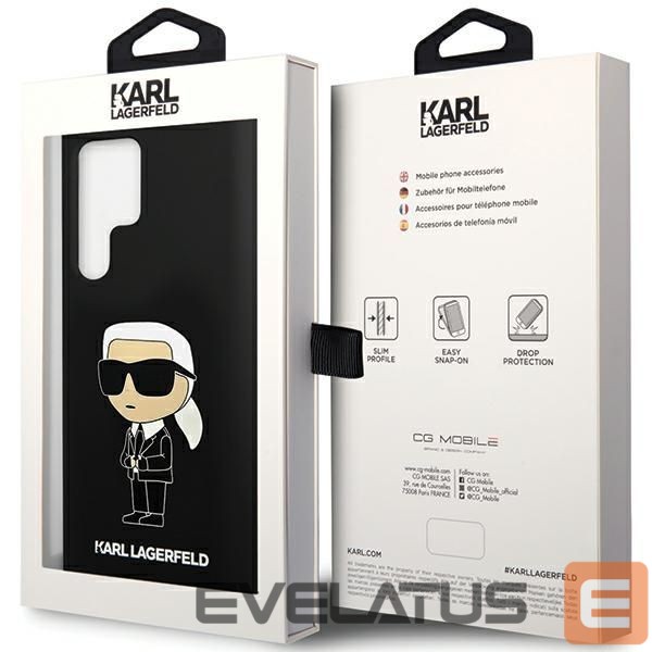 Чехол на заднюю панель Karl Lagerfeld Karl Lagerfeld Silicone Ikonik case for Samsung Galaxy S24 Ultra - black