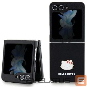 Чехол на заднюю панель Hello Kitty  Hello Kitty Metal Logo Kitty Head case for Samsung Galaxy Z Flip 5 - black 