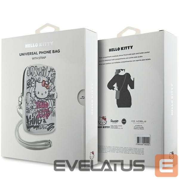 Чехол на заднюю панель Hello Kitty Hello Kitty Graffiti Kitty Head bag - white