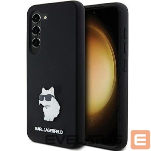 Чехол на заднюю панель Karl Lagerfeld  Karl Lagerfeld Silicone Choupette Metal Pin case for Samsung Galaxy S23 - black 