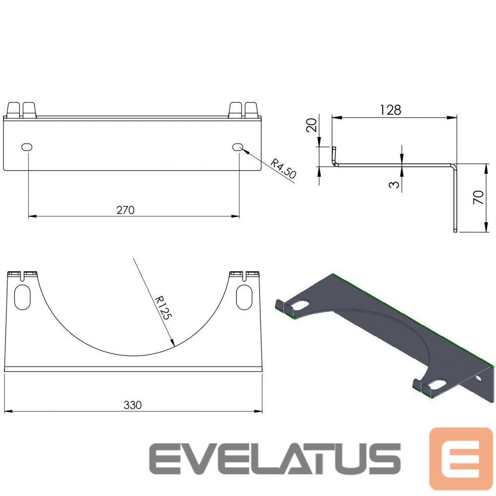 Другой аксессуар для телефона Pro-Line Wall holder for 1 gas cylinder, max. diameter 250 mm PRO-LINE cylinders