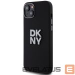 Чехол на заднюю панель DKNY  DKNY Liquid Silicone Metal Logo case for iPhone 15 Plus / 14 Plus - black 