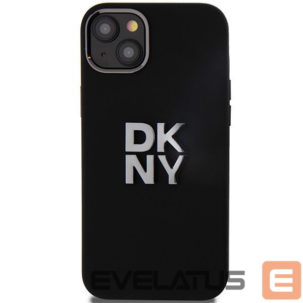 Чехол на заднюю панель DKNY DKNY Liquid Silicone Metal Logo case for iPhone 15 Plus / 14 Plus - black