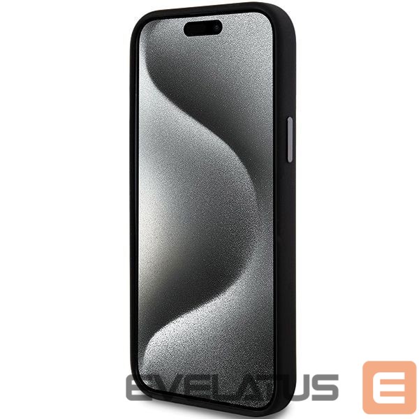 Чехол на заднюю панель DKNY DKNY Liquid Silicone Metal Logo case for iPhone 15 Plus / 14 Plus - black