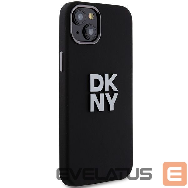 Чехол на заднюю панель DKNY DKNY Liquid Silicone Metal Logo case for iPhone 15 Plus / 14 Plus - black