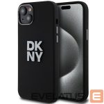 Чехол на заднюю панель DKNY  DKNY Liquid Silicone Metal Logo iPhone 15/14/13 Case - Black 