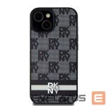 Другой аксессуар для телефона DKNY  DKNY Leather Checkered Mono Pattern & Printed Stripes Case for Samsung Galaxy S24 Ultra - Black 
