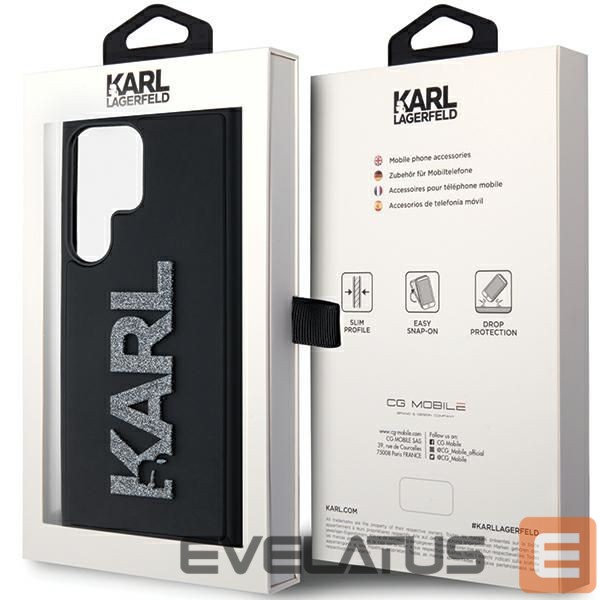 Другой аксессуар для телефона Karl Lagerfeld Karl Lagerfeld 3D Rubber Glitter Logo case for Samsung Galaxy S24 Ultra - black