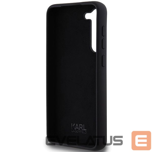 Другой аксессуар для телефона Karl Lagerfeld Karl Lagerfeld Silicone Karl&Choupette Metal Pin case for Samsung Galaxy S24+ - black