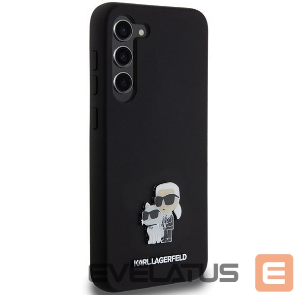 Другой аксессуар для телефона Karl Lagerfeld Karl Lagerfeld Silicone Karl&Choupette Metal Pin case for Samsung Galaxy S24+ - black