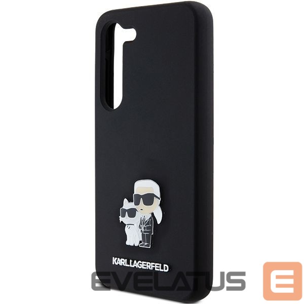 Другой аксессуар для телефона Karl Lagerfeld Karl Lagerfeld Silicone Karl&Choupette Metal Pin case for Samsung Galaxy S24 - black