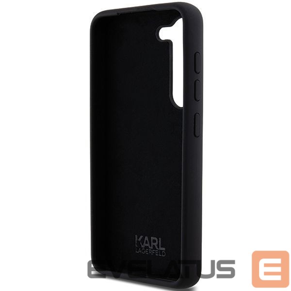 Другой аксессуар для телефона Karl Lagerfeld Karl Lagerfeld Silicone Karl&Choupette Metal Pin case for Samsung Galaxy S24 - black