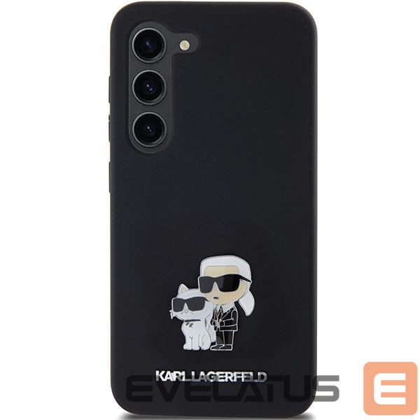 Другой аксессуар для телефона Karl Lagerfeld Karl Lagerfeld Silicone Karl&Choupette Metal Pin case for Samsung Galaxy S24 - black