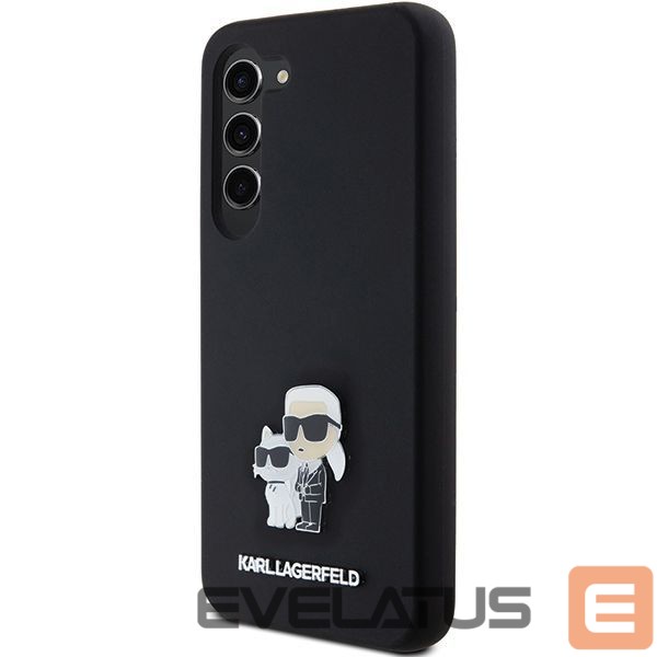 Другой аксессуар для телефона Karl Lagerfeld Karl Lagerfeld Silicone Karl&Choupette Metal Pin case for Samsung Galaxy S24 - black