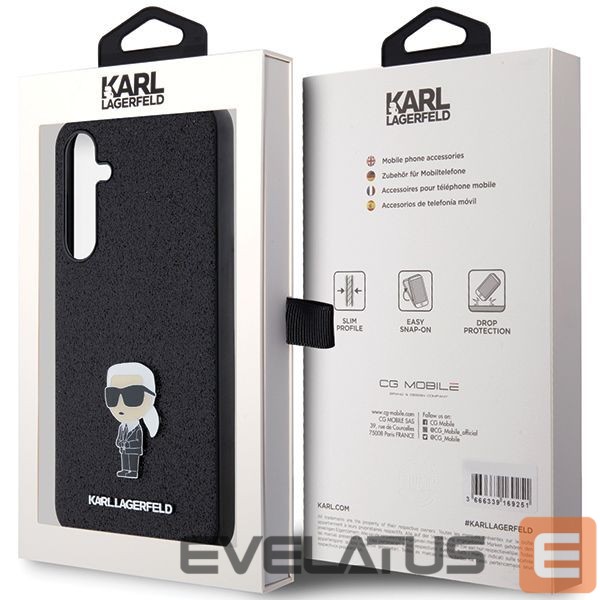Другой аксессуар для телефона Karl Lagerfeld Karl Lagerfeld Fixed Glitter Ikonik Logo Metal Pin case for Samsung Galaxy A55 - black